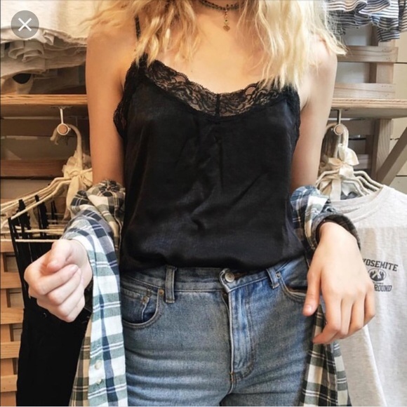 Brandy Melville Tops - Brandy Melville Lace Satin Camisole